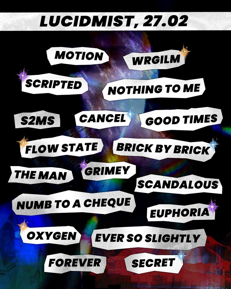 tomorrow. one hour set.