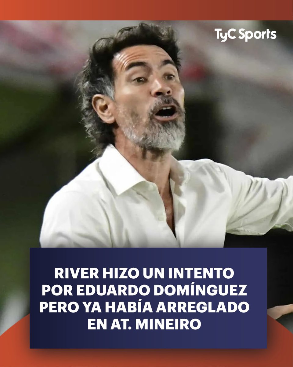 💣💥 RIVER BUSCÓ A EDUARDO DOMÍNGUEZ PERO NO PROSPERÓ

Ante la renuncia de Marcelo Gallardo y la confirmación de que el ídolo se despediría con Banfield, River intentó tentar a Eduardo Domínguez y meterse en el acuerdo entre él y Atlético Mineiro, sin embargo, el Barba ya se