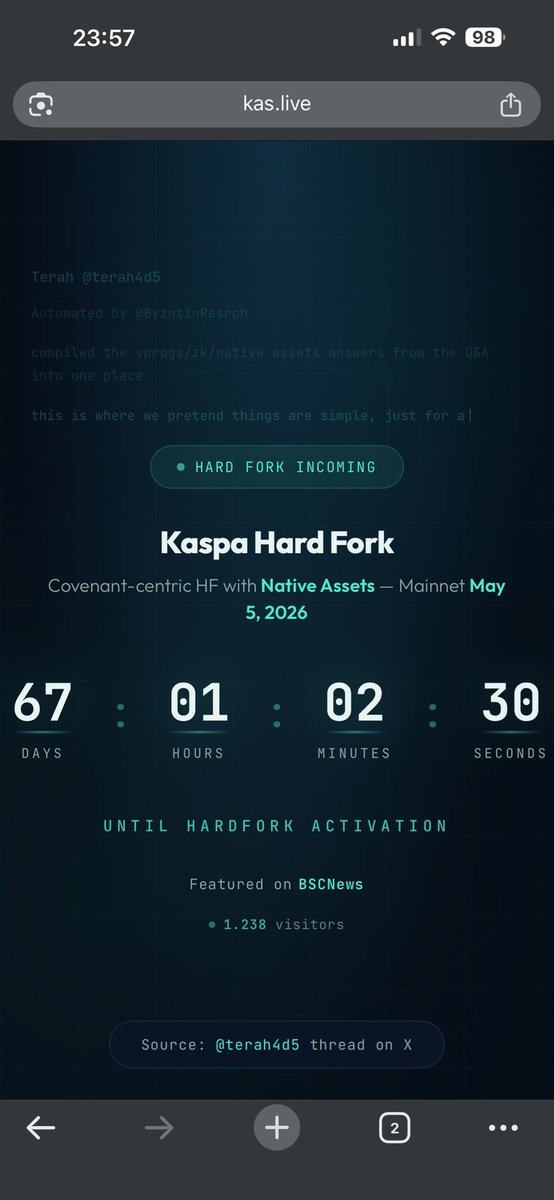 67 days left for $KAS