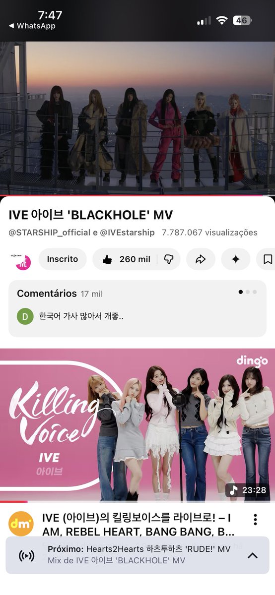 Pessoal, o comprovante de stream deve ser dessa maneira: contendo o horário que começou a assistir, tanto no início como no final.

O mesmo será válido no Spotify, ressaltando mais uma vez que serão válidos apenas áudios e MVs oficiais!