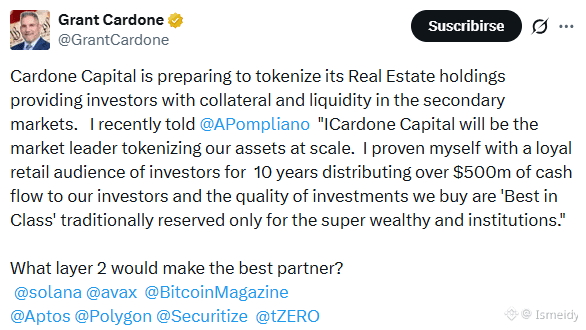 $5 billion empire goes blockchain
Grant Cardone makes his definitive move into real estate tokenization

The “Cardone Effect” on RWAs

Real estate mogul <a href="/GrantCardone/">Grant Cardone</a> has confirmed that his firm, Cardone Capital, is laying the groundwork to digitize its massive real estate