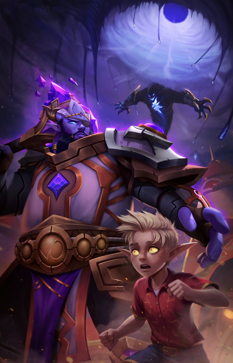 ADrunkDane's tweet photo. TIME TO SAVE THE SILLY ELVES AND THEIR SILLY HOT TUB!🛀
WE'RE HYPED!  
Even commissioned art from @luiferblackk for my main inspired by the cinematic!
Good thing the Draenei don't hold a bigger grudge against the Sin'dorei for crashing the Exodar!
#worldofwarcraft #midnight https://t.co/ryvQsemsE9