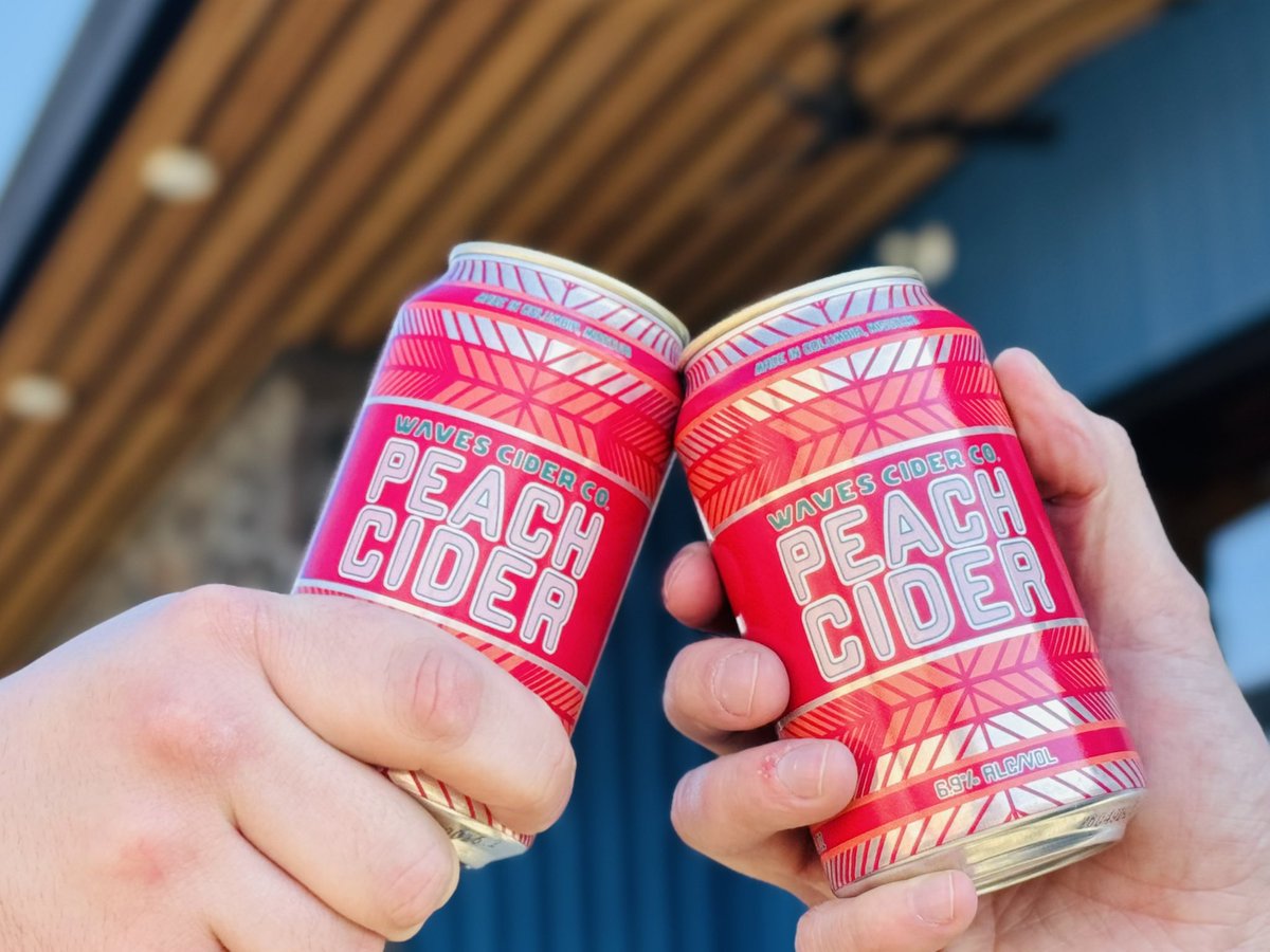 wavescider's tweet photo. We’re officially less than two days out from our Peach Cider Release Party ✨

Peach Cider will be flowing all day on draft and available in 4 packs to go. We also created a special cocktail just for the occasion, the Peach Garden 🌱 https://t.co/99ip0YaH9Z