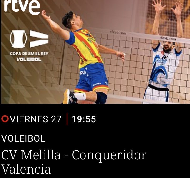 cvmelilla's tweet image. Debut de los #Gladiadores @melilla_deporte en la Copa de SM El Rey 👑 a partir de las 20.00h en la #Fonteta. En directo por @rtveplay @teledeporte 

¿Te lo vas a perder ?

@GobiernoMelilla 
@tv_melilla 
@MelillaTurismo 
@GobiernoMelilla
