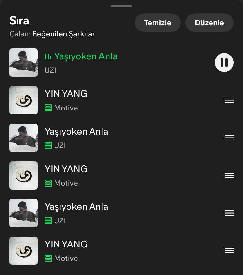 bizim bu hafta ki dinleme etkinligi