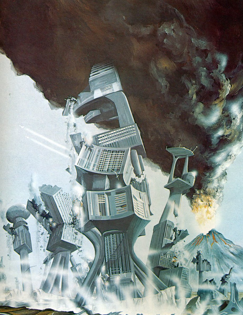 retroscifiart's tweet photo. Art by prolific British Artist Colin Hay. Most of these were book covers that were later reprinted in the Terran Trade Authority and Galactic Encounters books (late 70s- early 80s) https://t.co/A1HL4akCrf