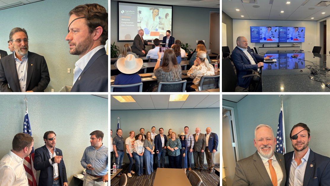 DwayneRoark's tweet image. Great to host @DanCrenshawTX at our @UnivarSolutions  site in The Woodlands today, joined by the @AmChemistry team. We discussed key issues impacting the chemical industry—from chemical management and tariffs to #rail, #distribution, and #tax policy.