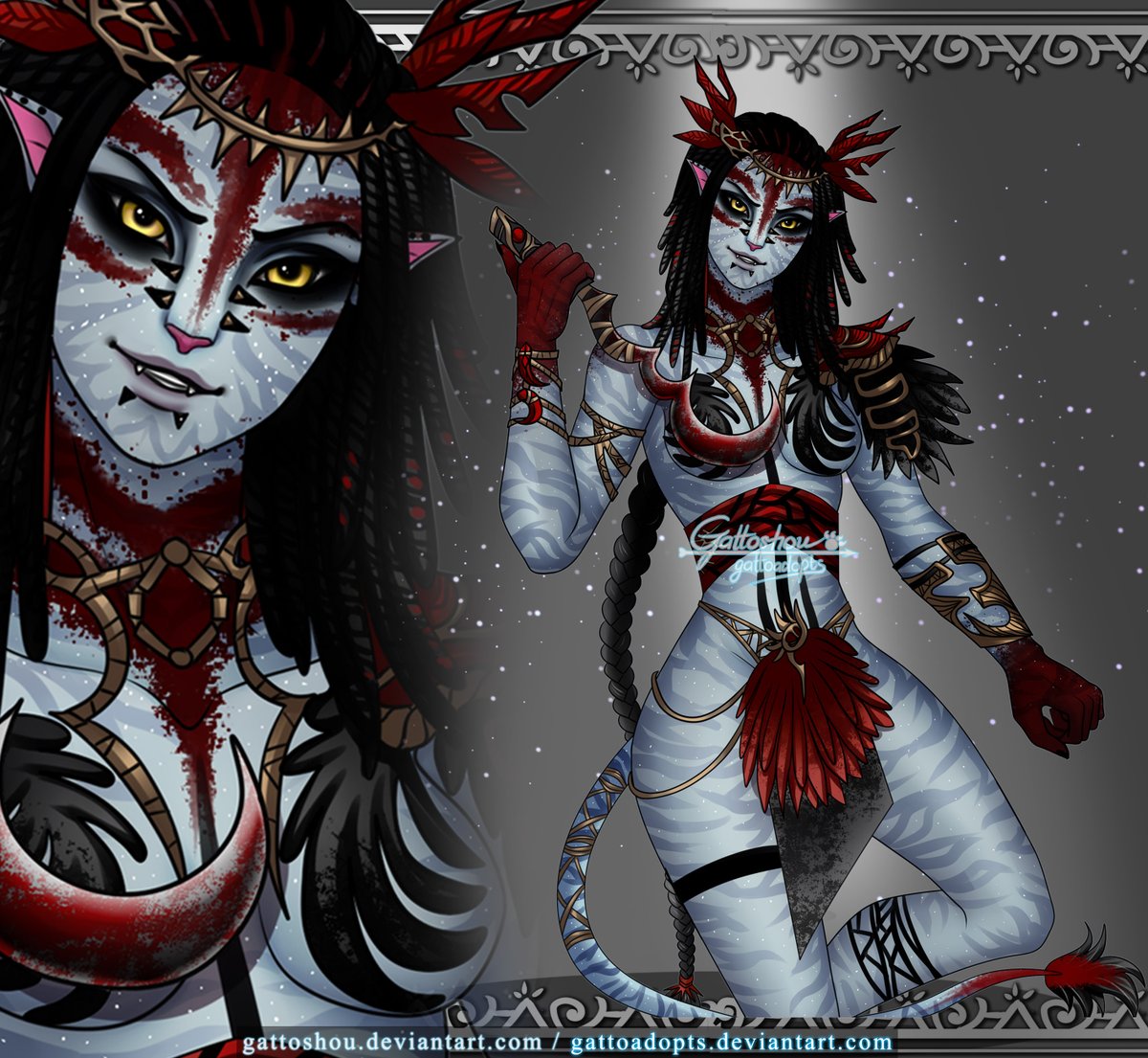 Na'vi adopt ^^ 
 still available : ych.commishes.com/auction/show/5…

#AvatarFireAndAsh #art #oc #Avatar #Ashpeople #Mangkwanclan #avatarmovie #navioc  #navi #avataroc #navioc