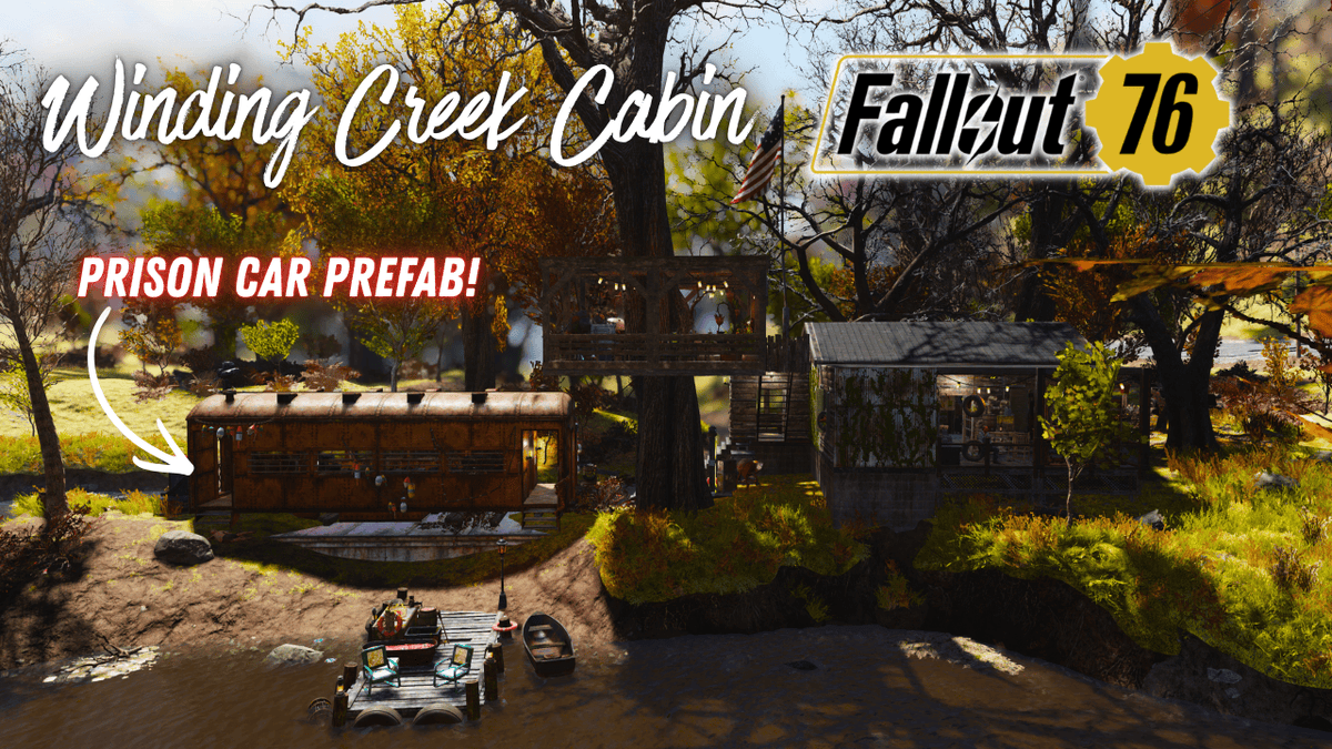 DakaTheWanderer's tweet photo. Check out my latest build, Winding Creek Cabin! Cozy, peaceful... Nothing better!

#Fallout76 #Fallout76CAMP 

WATCH HERE: https://t.co/PBY6xEj3Aa https://t.co/c0KWqiyBjM