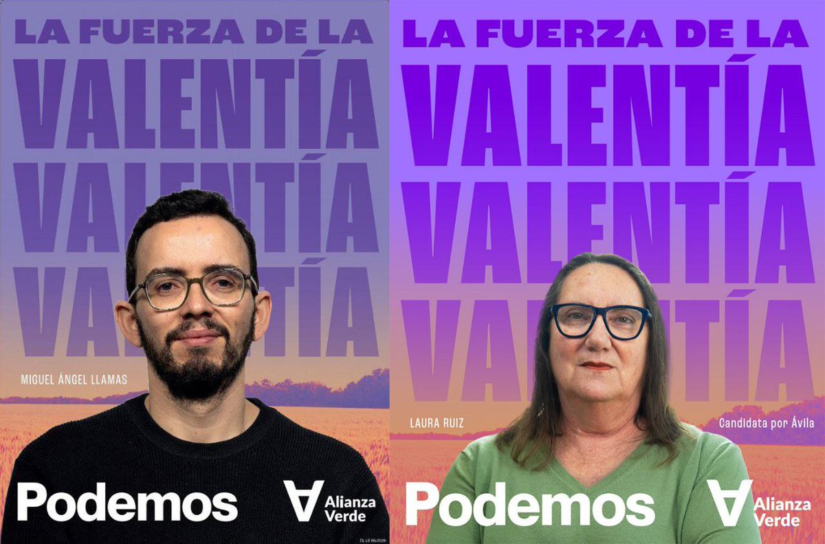 ¡¡Vaaamos ya, la gente buena!! 💜
<a href="/LlamasMAngel/">Miguel Ángel Llamas</a>, <a href="/Podemos_CyL/">Podemos CyL</a>, <a href="/PodemosGanarAv/">Podemos ganar Ávila</a>
