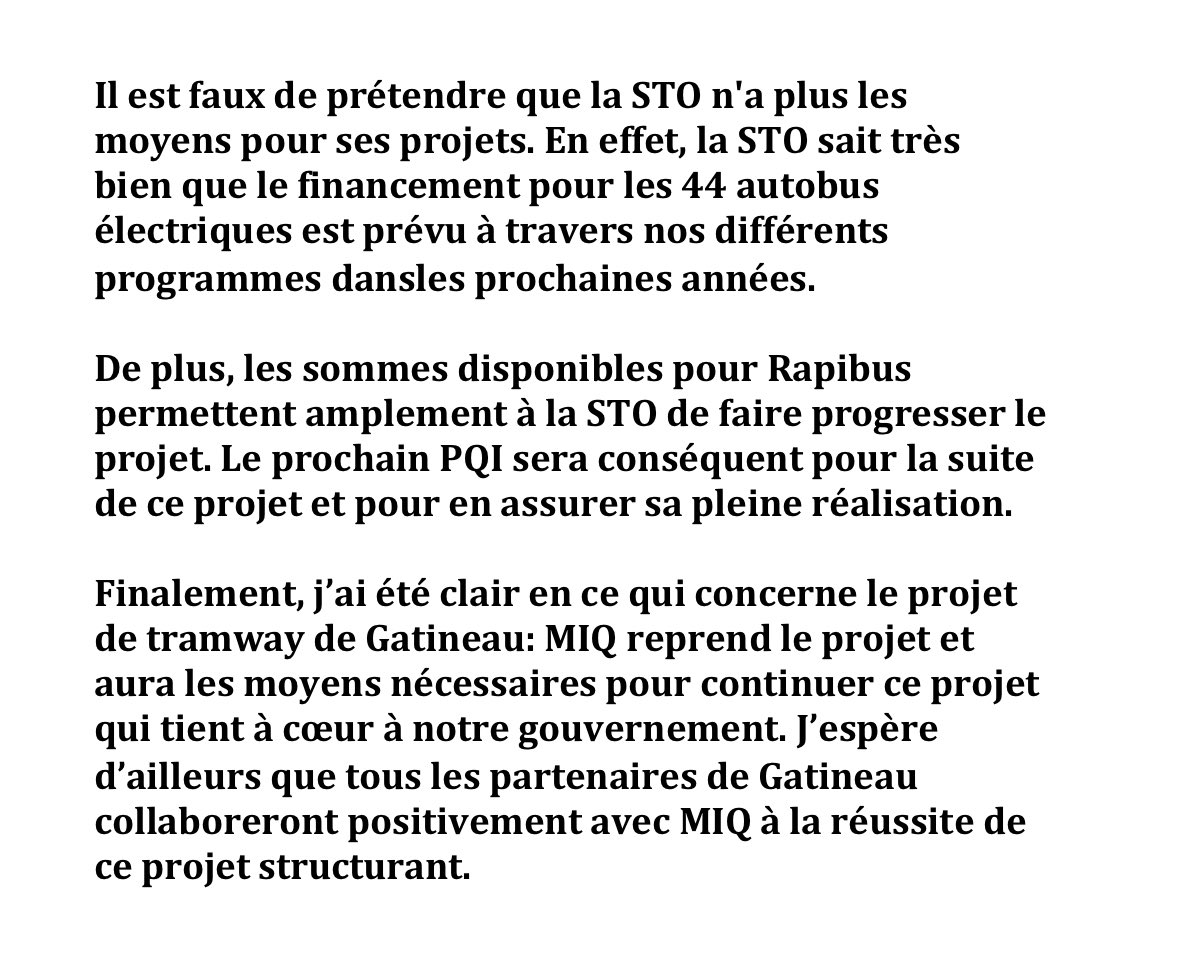 JJulienCAQ's tweet photo. Ma réaction sur le financement en transport collectif à Gatineau https://t.co/sdjV9hgiaF
