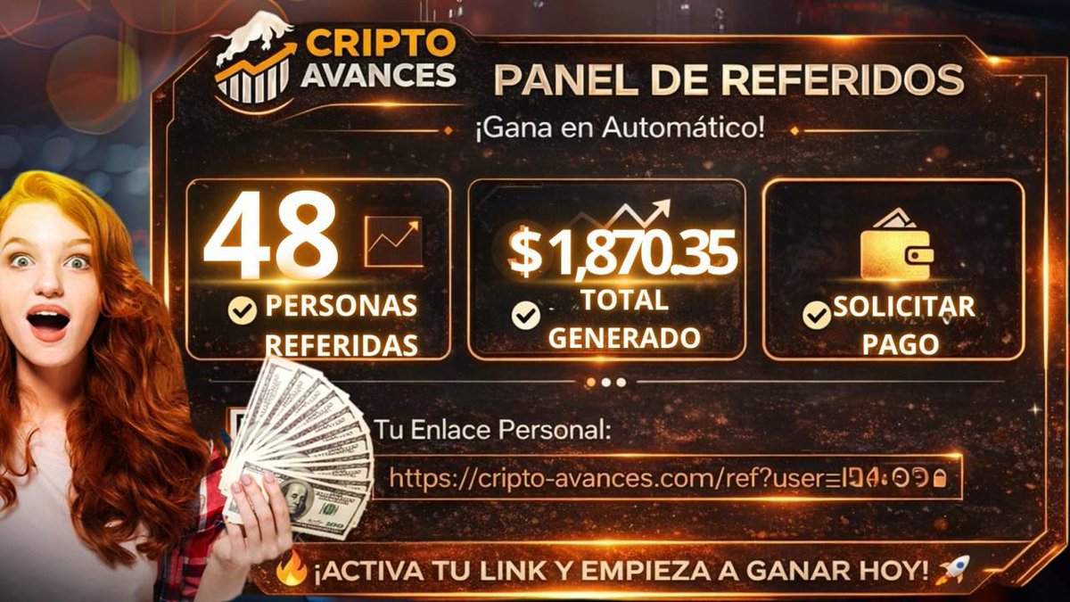 ☝️Gana mientras ayudas a otros a ser rentables 🥹

Con el sistema de referidos de Cripto Avances, cada persona que se una al VIP con tu enlace te genera comisión…

Y lo mejor: también ganas cada vez que renueva su plan.💰

Es decir, no ganas una vez… Puedes generar ingresos