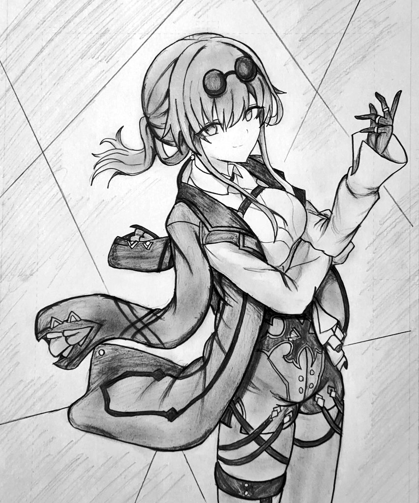 NRI34oM8qcSZdMm's tweet photo. 実は
スタレ好きの友達にリクエストされて
カフカ描いたことあります。
スタレキャラこれしか描いたこと無いから
いつか他のキャラも書いてみたいな。 https://t.co/CyLmRlzrAZ
