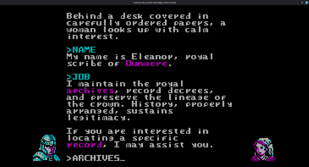 camiloDelCodigo's tweet image. CRPG dev question 💬

What are your best tips for writing memorable NPC dialog?
Especially in keyword-driven systems like Ultima IV.
Currently refining Solivium’s dialog system and would love input.
#gamedev #indiedev #writingtips #writers