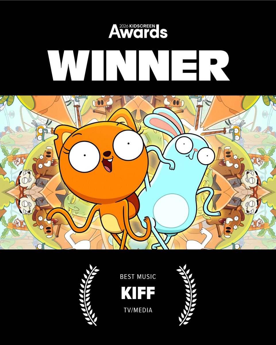 TitmouseInc's tweet photo. Kiff! Kiff! Kiff!

The series took home 2 @kidscreen awards for Best Writing and Best Music 🎊Congratulations #Kiff crew! 🐰 https://t.co/lW5w59HyHB