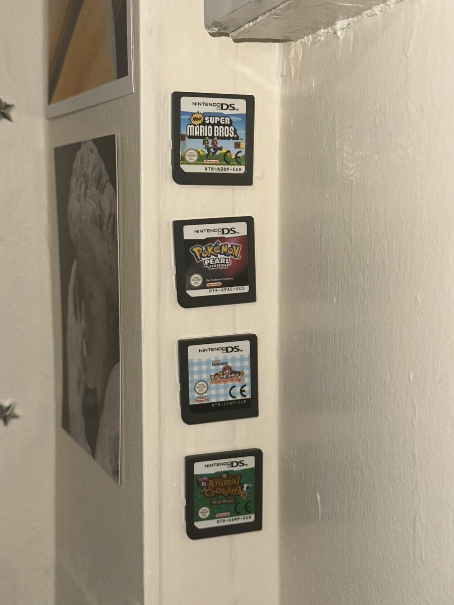 storyoflights's tweet image. put my ds games on my wall bc #freewill