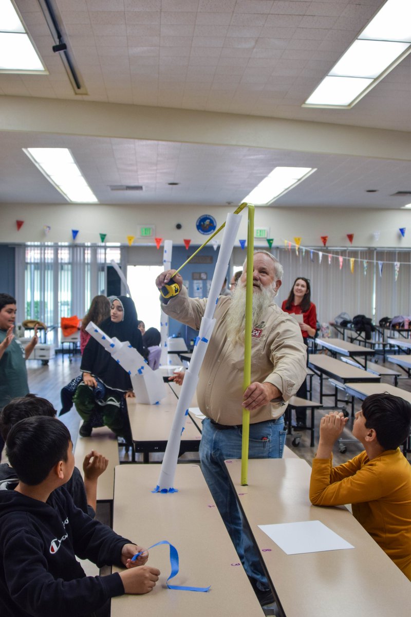 USACESacramento's tweet photo. For #NationalEngineersWeek, we challenged 5th graders to build towers & showed them our interactive flood table. It's all about building a foundation for the next generation of innovators! https://t.co/DS4Ou15zVY