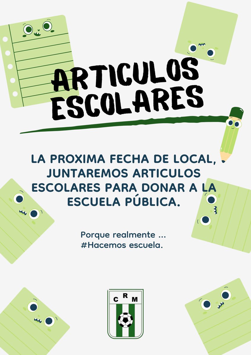 Nos vemos en el Roberto cerveceros!!!  Por qué realmente #hacemosescuela🙌🏾 <a href="/RacingClubUru/">Racing Club de Mvdeo.</a> 🟢⚪️