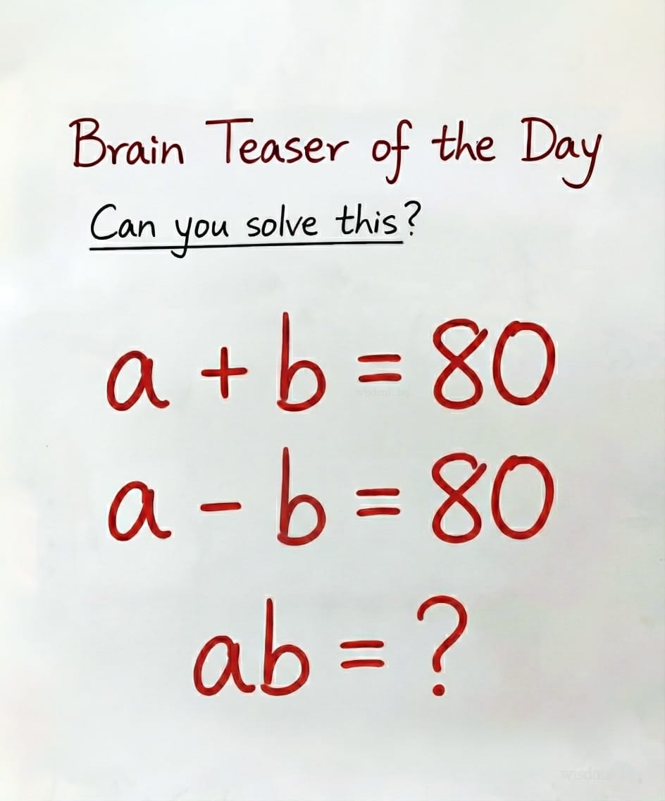 Can you solve this?