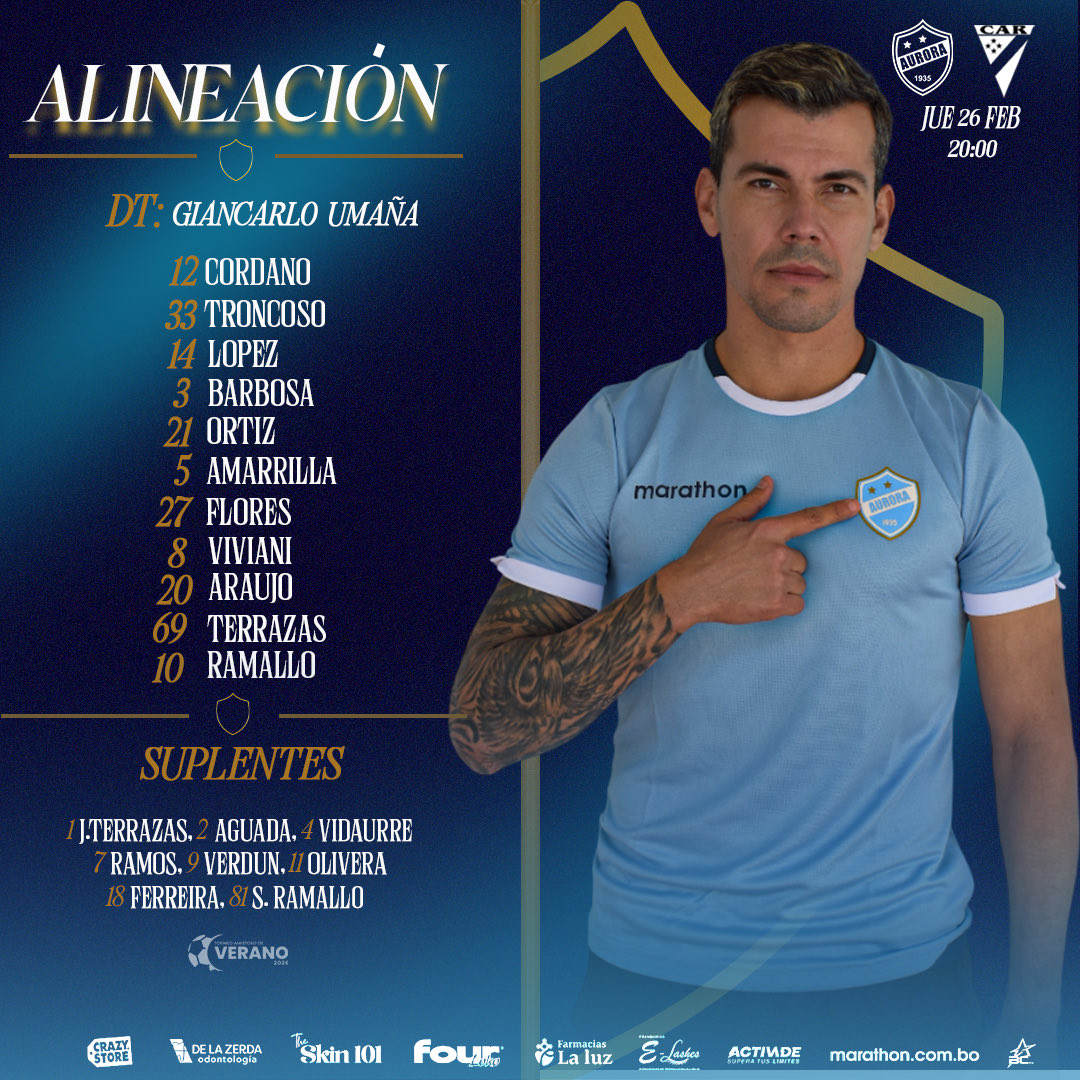 🔵NUESTRO XI⚪️
#VamosAurora