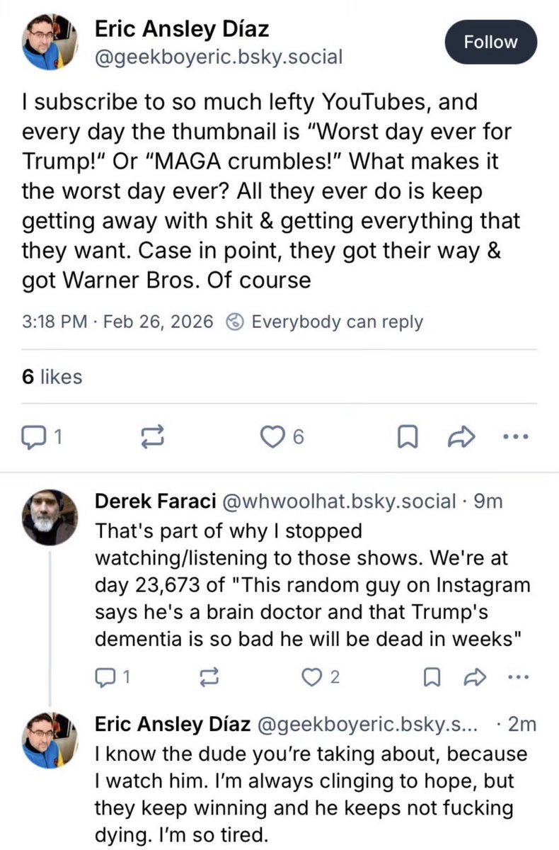 Defeated and demoralized. And you’re black-pilling? 

h/t: <a href="/cindogg88/">Cindi Benson 🇺🇸 🇮🇱✡️🙏💓 🏳️‍🌈</a>