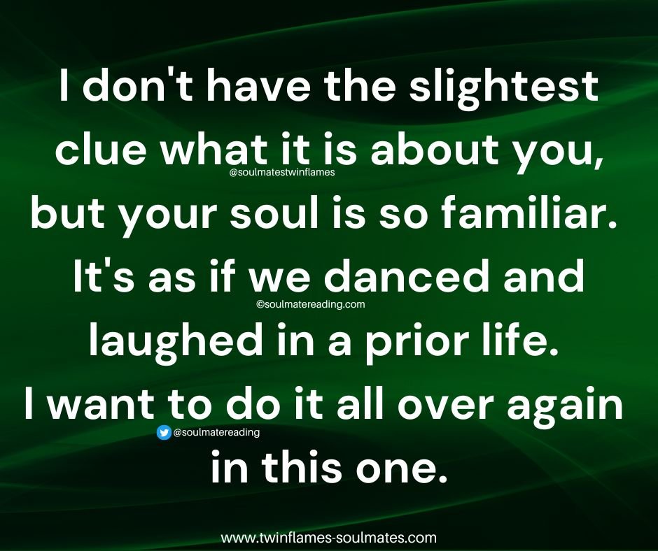 soulmatereading's tweet image. Your soul is so familiar. It's as if we danced and laughed in a prior life. I want to do it all over again in this one.
 #reallove #loveofmylife #truelove #lovestory #endlesslove #lovealways