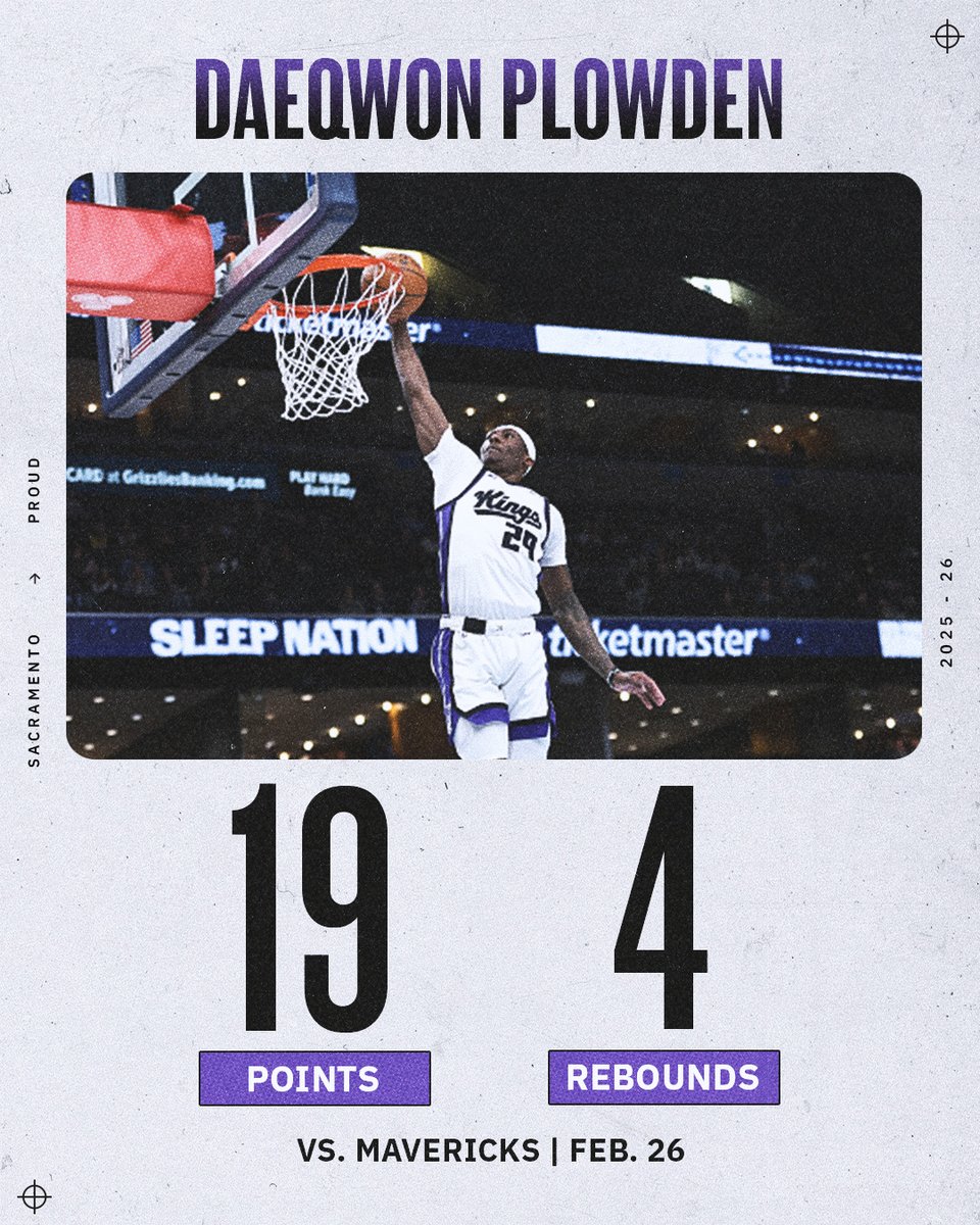 A perfect night for Daeqwon 😮💨
👑 19 PTS, 4 REB, 7-7 FG