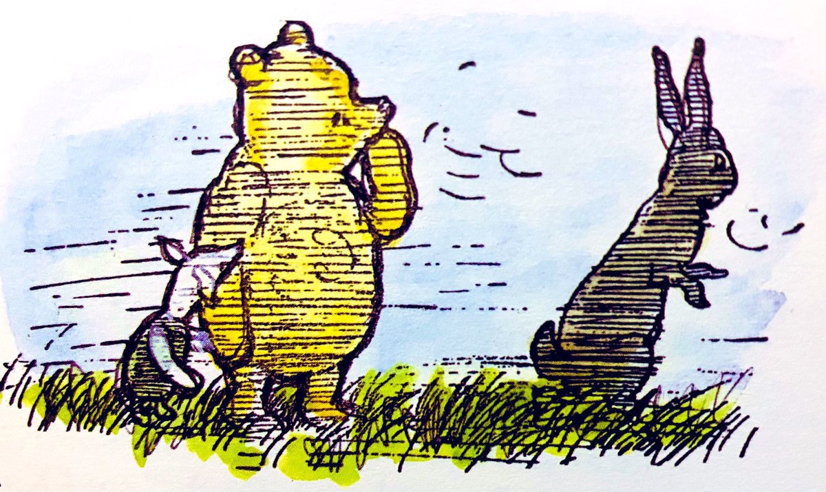 “Lucky we know the Forest so well, or we might get lost,” said Rabbit, and he gave a careless laugh.
Piglet sidled up to Pooh.
“Pooh!” he whispered.
“Yes, Piglet?”
“Nothing,” said Piglet, taking Pooh’s paw. “I just wanted to be sure of you.” ~A.A.Milne #friendship