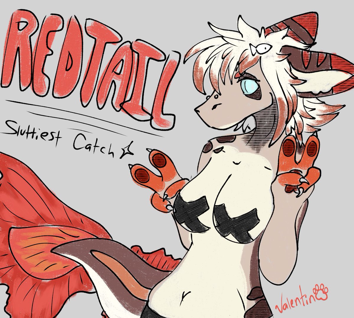 RedtailKatfish's tweet photo. ugh sorry I love her cause she’s so me this was decent coloring practice ig, as lazy at it is. 

#furry #furryartist https://t.co/MRtqplGQvY