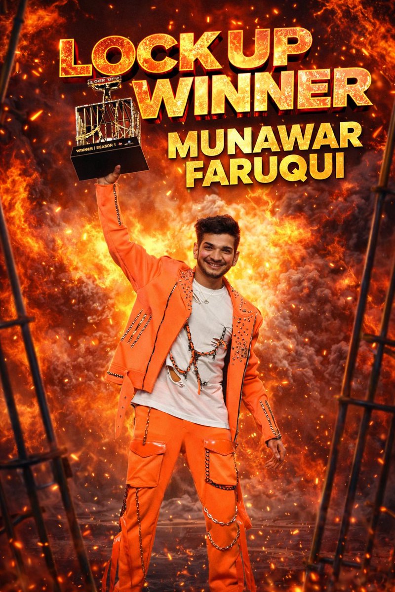Ainv8ec's tweet photo. Four years later, the cage is gone but the legacy remains.
Lock Upp didn’t just crown a winner — it made history.
#MunawarFaruqui
#MKJW
#lockupwinner https://t.co/vfQaqVxvIH