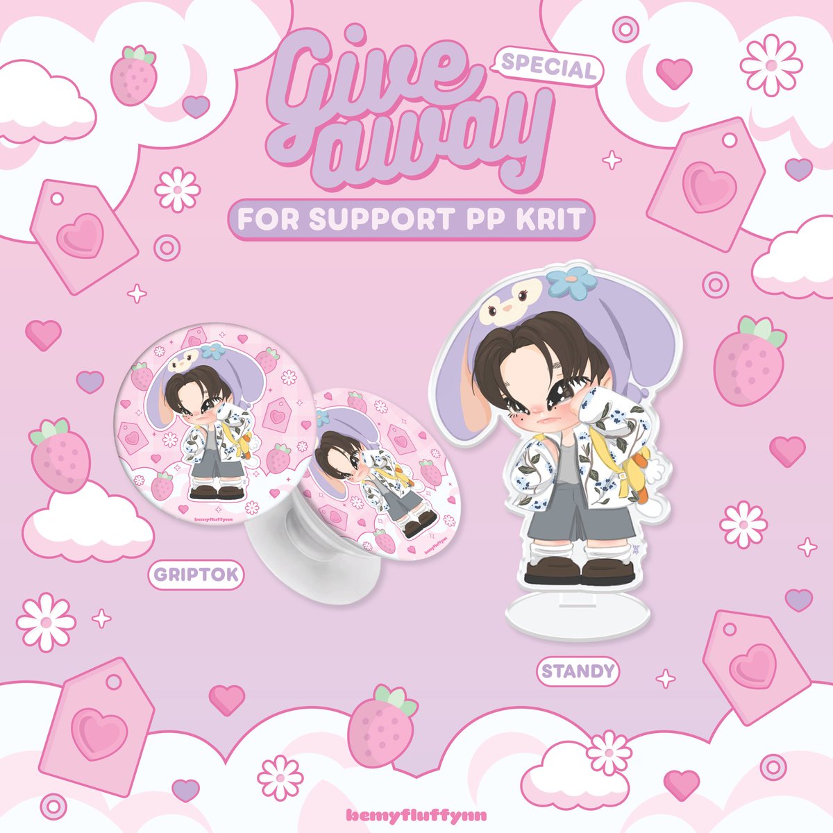 . /ᐢ⑅ᐢ\
 ꒰ 𓂂• ⩊ •𓈒꒱　⁺ ⊹˚.
 ./づ~ :¨·.·¨:
             ·..· ◦⁺
สุ่มแจกน้องgriptok&amp;standy 
10คน คนละ1เซ็ต รีไว้เลยค้าบ💖💝

 #GiveawaysforBKPPFC