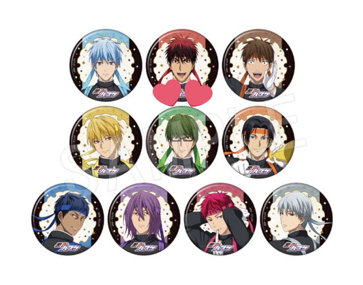 黒子のバスケ 中外 応援団 缶バッジ ポラショ 買取/譲渡/交換 求 火神