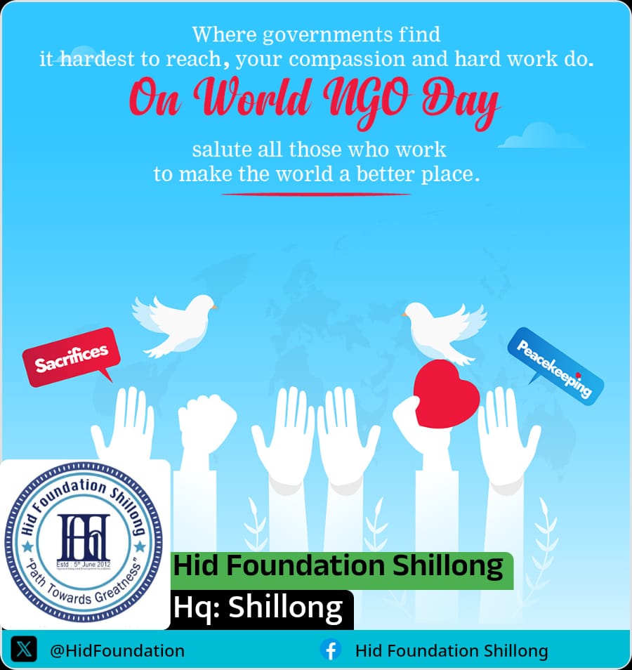 HidFoundation's tweet photo. On this NGO Day, we salute those who truly work as NGO workers, leading the way as change-makers with whole-hearted dedication to the welfare of humanity.
Your perseverance and commitment drive positive change. Let's commit to supporting these hope-bringers!🙏 https://t.co/oNW99Hm5K2