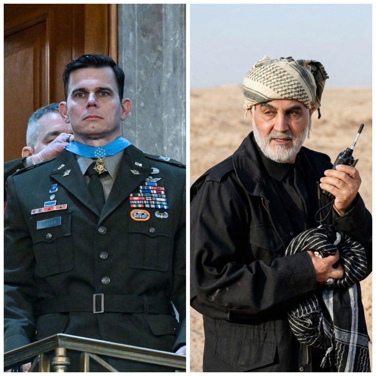 مدال شجاعت؟
هر موقع به جای ب.مب انداختن رو سر بچه ها، جوونشون رو نجات دادی بیا از شجاعت حرف بزنیم

#مزدوران_پهلوی 
#وحوش_پهلوی
