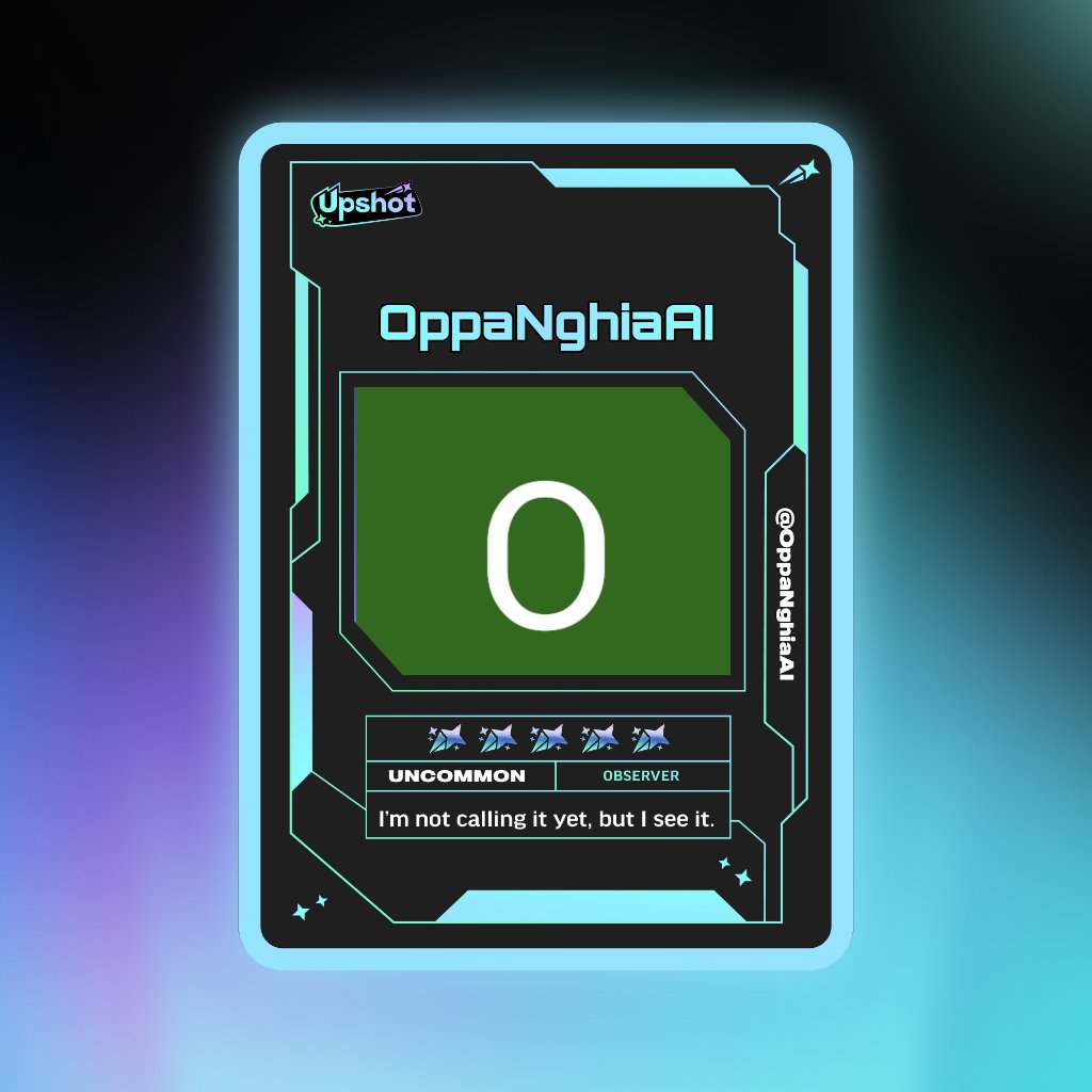 OppaNghiaAI's tweet photo. Just ripped my Predictor Card!

Ready to claim instant cash prizes, free packs and more.

Welcome to Prediction Play on @upshot_cards

Your turn
https://t.co/smqcbFtaek

(PASTE IMAGE HERE) https://t.co/fPogGZIip1