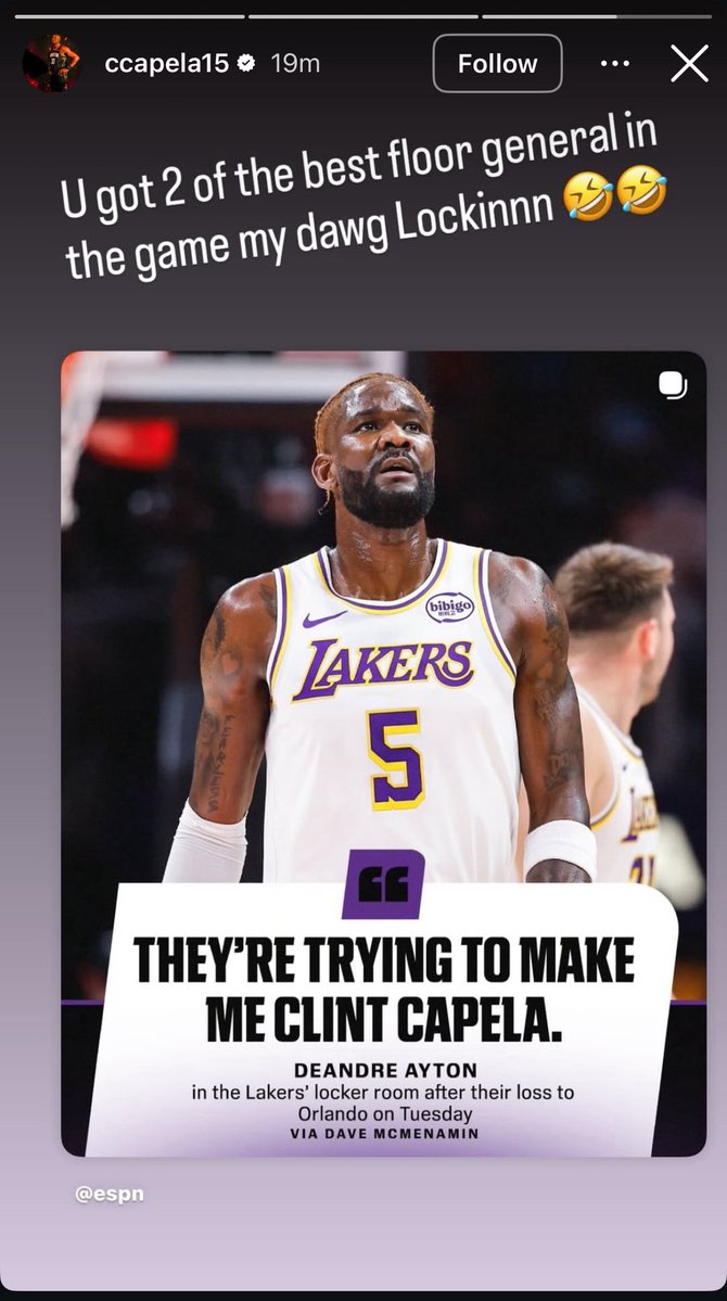 MuseReaves's tweet image. CLINT CAPELA TROLLING AYTON 😭