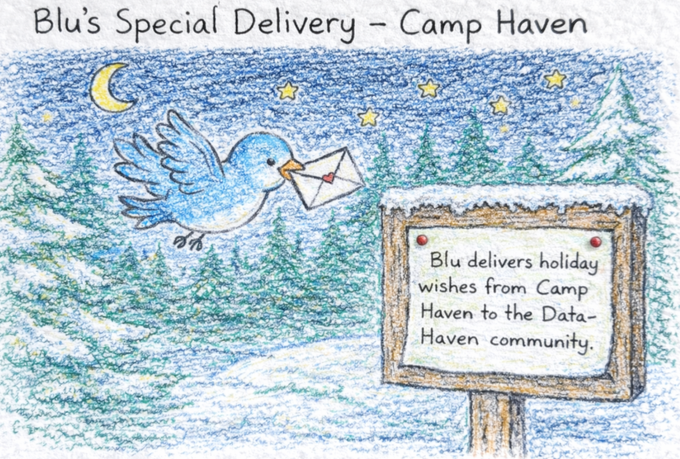 A966tornado's tweet photo. Blu, the main character of this holiday rush, zigzags through snow-covered streets juggling multiple deliveries, late deadlines, and festive chaos—learning that even challenges sparkle during the holidays. 
@DataHaven_xyz https://t.co/TQlJswmrG0