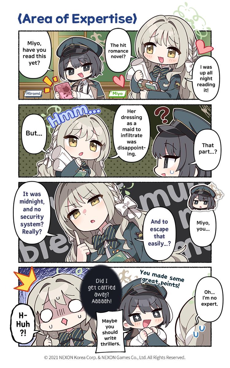 [Official 4-Panel Manga] Ep. 227
Brought to you by <a href="/donmin_h/">돈미니DONMINI</a>!

Miyo, how about entering a thriller novel contest for a change?

#BlueArchive #BlueArchive4PanelManga