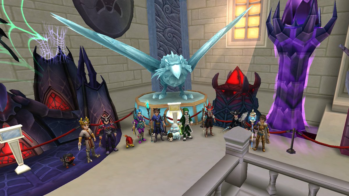 Another successful museum run, nearly done with our Khrysalis exhibits. Been farming Morganthe keys often, and all the fun conversations you can't even imagine. <a href="/RubyDragonGuild/">Shimmering Ruby Dragons Guild 🐉✨</a>
#Wizard101

Great Beast-> 97%
Serpent-> 86%
Hart-> 99%
Crab-> 95%
Phoenix-> 100%