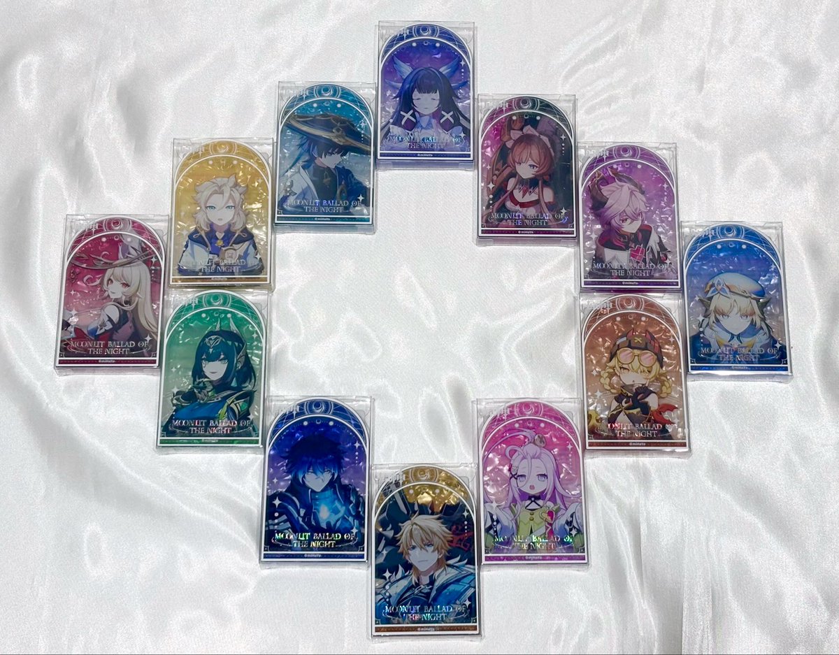 《商品紹介》 #原神

明日2/28(土)より発売の商品を一部ご紹介📢

🌒「月夜の叙情詩」シリーズ🌖
アクリルブロック
┗お値段…1320円
┗ サイズ…約58 × 95 × 10mm

キャラの背景が宝石のような模様で綺麗です💎
ぜひ店頭で実際に確認してみてください✨
新宿店へのご来店お待ちしております🌠