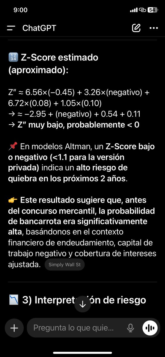 CRIS1282's tweet image. Probabilidad de bancarrota alta #ZScore #TvAzteca #Elektra