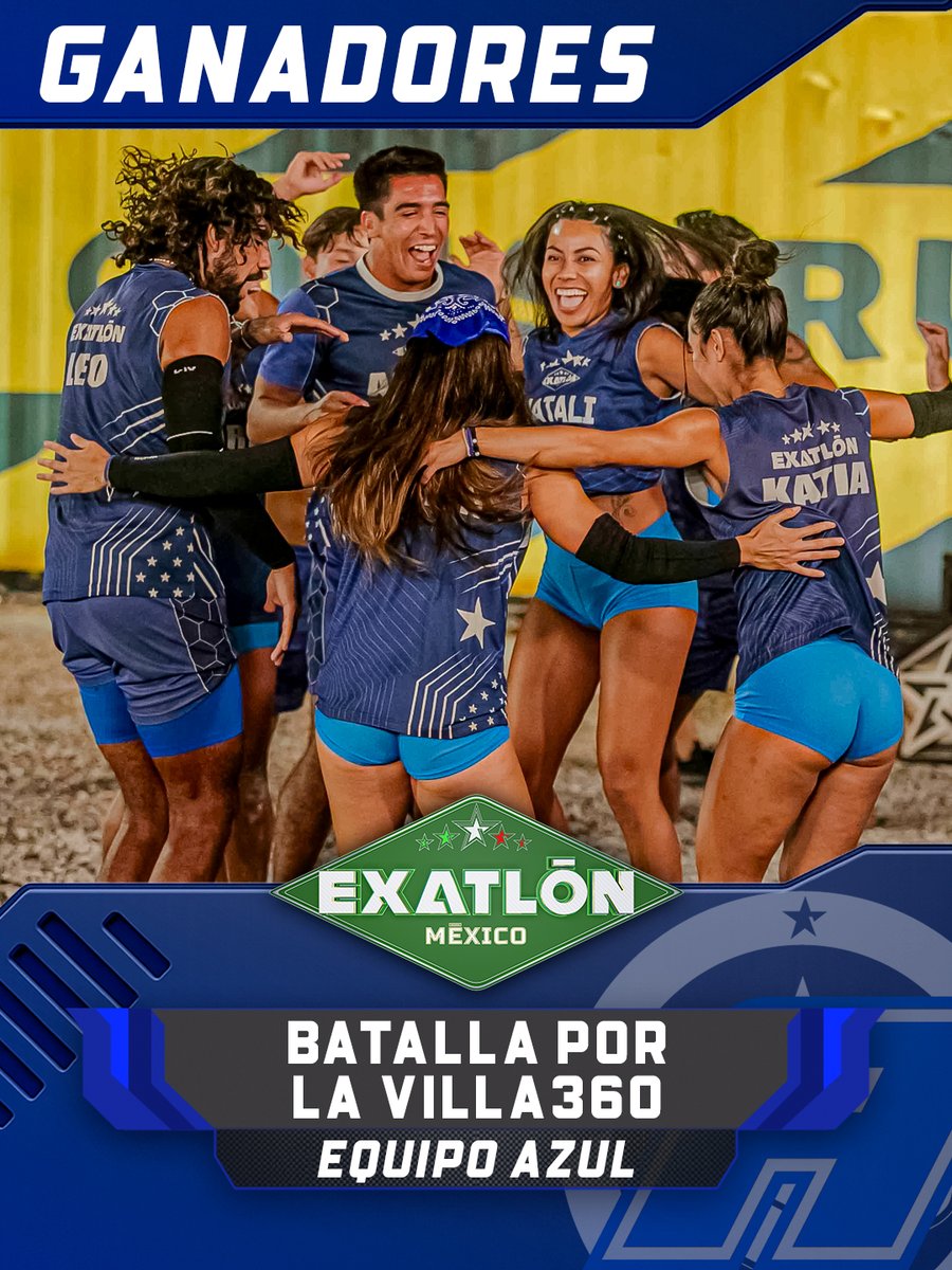Azules recupera la Villa 360 en una noche llena de alto voltaje con los enfrentamientos entre los atletas. 💥🔵🤩 #GanaLaVilla

#ExatlónMéxico 💚 Lunes a viernes 🕣 8:30 PM, domingos 🕖 8:00 PM, por Azteca UNO. 📺