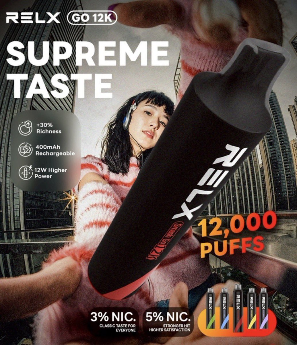 Pkpods's tweet image. 🌬️ RELX Smash Go 12k. ⭐️❤️‍🔥⭐️

#สินค้าใหม่ล่าสุดของRelx #pkpods 

ปริมาณน้ำยาที่จุถึง 15ml. ควันแน่น🌬️

🏷️สอบถาม /สั่งซื้อสินค้า : lin.ee/t5ufuivr

#relx  #พอตกทม #relxsmashgo #relxgo #relxgo12k #พอตขอนแก่น #relxgo12000 #ใช้แล้วทิ้ง