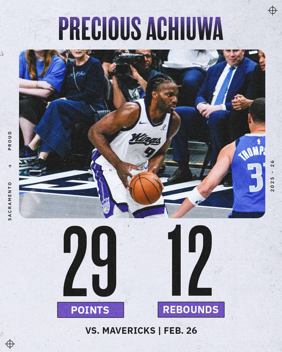 Career-high kinda night for Precious 🙌
👑 29 PTS, 12 REB, 4 AST, 3 STL