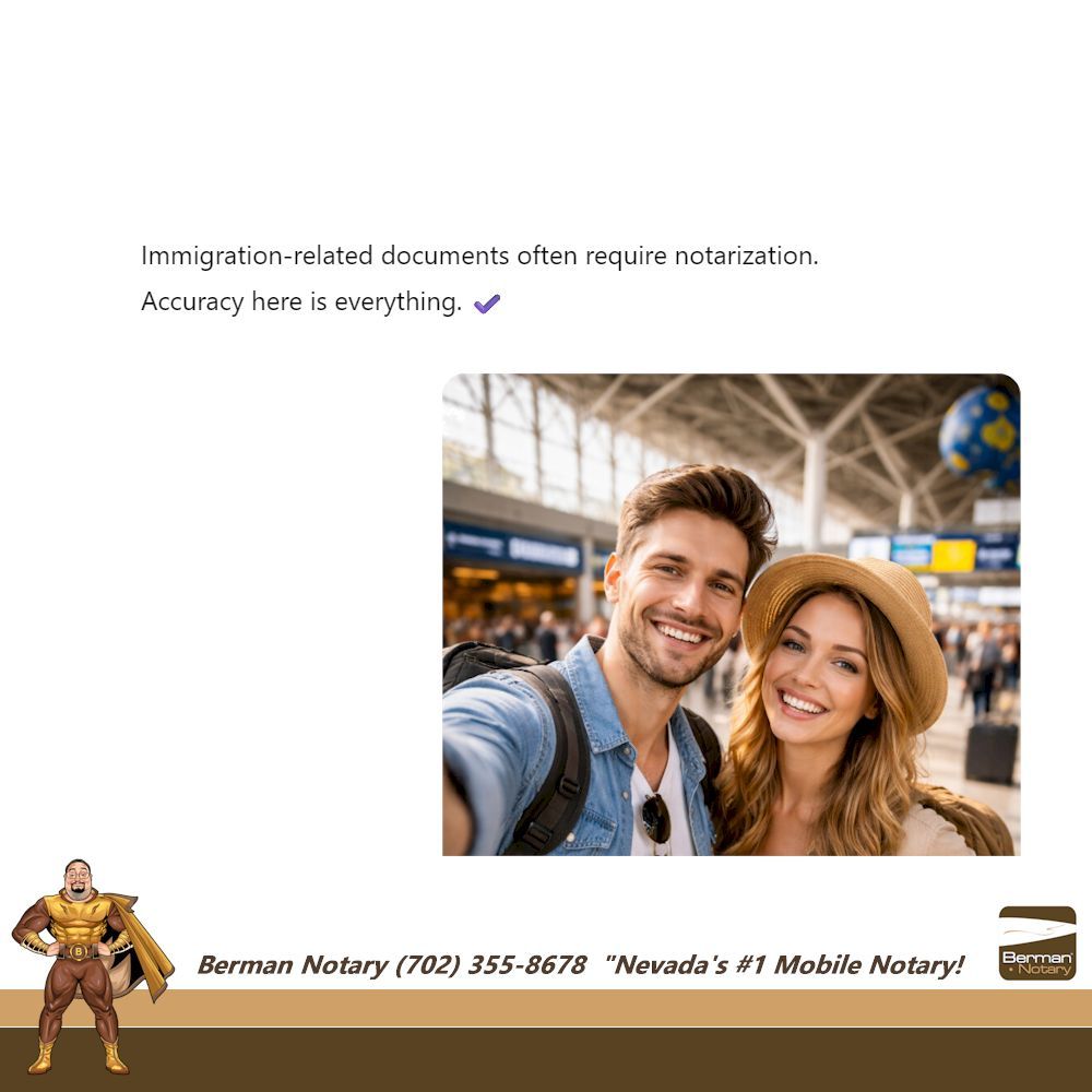 Visit us online: BermanNotary.com
#BermanNotary #MobileNotary #NevadaNotary #VegasMobileNotary
#WeNotarize #GoToNotary #VotedBestNotary #NotaryPublic