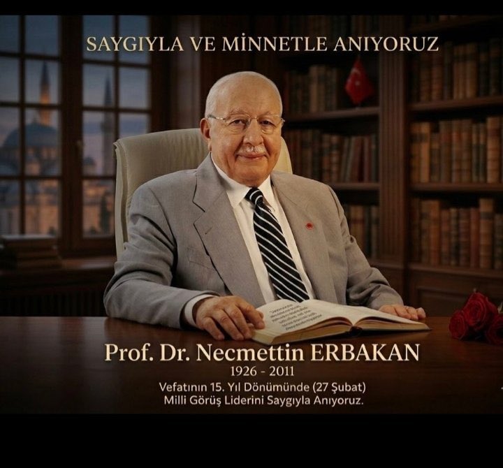 Şu fotoğrafa dikkatli bakın. Yüz, göz, eller, parmaklar.

Dünyayı yöneten nice zalim tekliflerini o eller itmiş. Dünyaya saadet getirecek D-8’i o kafa düşünmüş, o parmaklar atmış imzaları. O oturuş, o vakar, o itibar.. Hak edilmiş. Başkaları tarafından verilmemiş. “SEN O MAKAMA