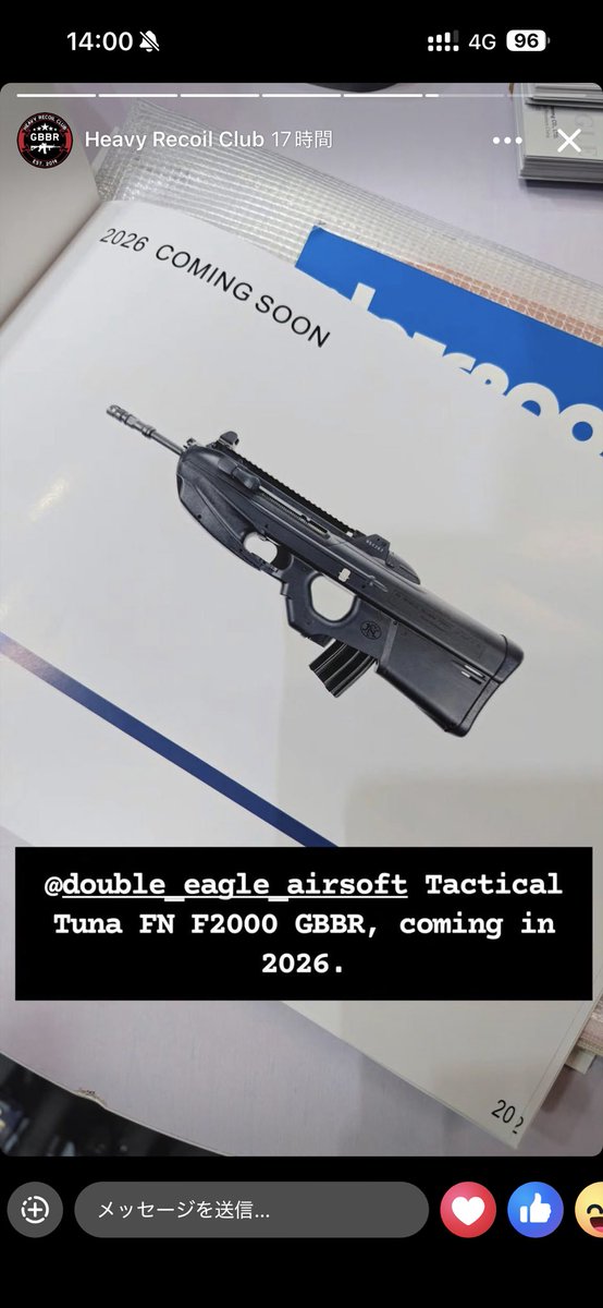 WaypointAirsoft's tweet photo. https://t.co/CI1B08ijkV

Hevy Reciolさんによると、IWA2026では
DE FN2000 GBB
Umarex Mini14 GBBが出るらしい。 https://t.co/Dp6KRHTjjO