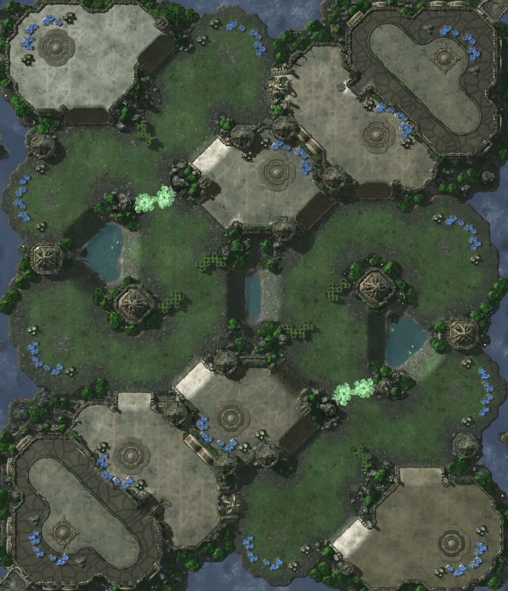 Zerg Base Layout My latest map is now complete! Verdant Temple is 14 base rush map ...