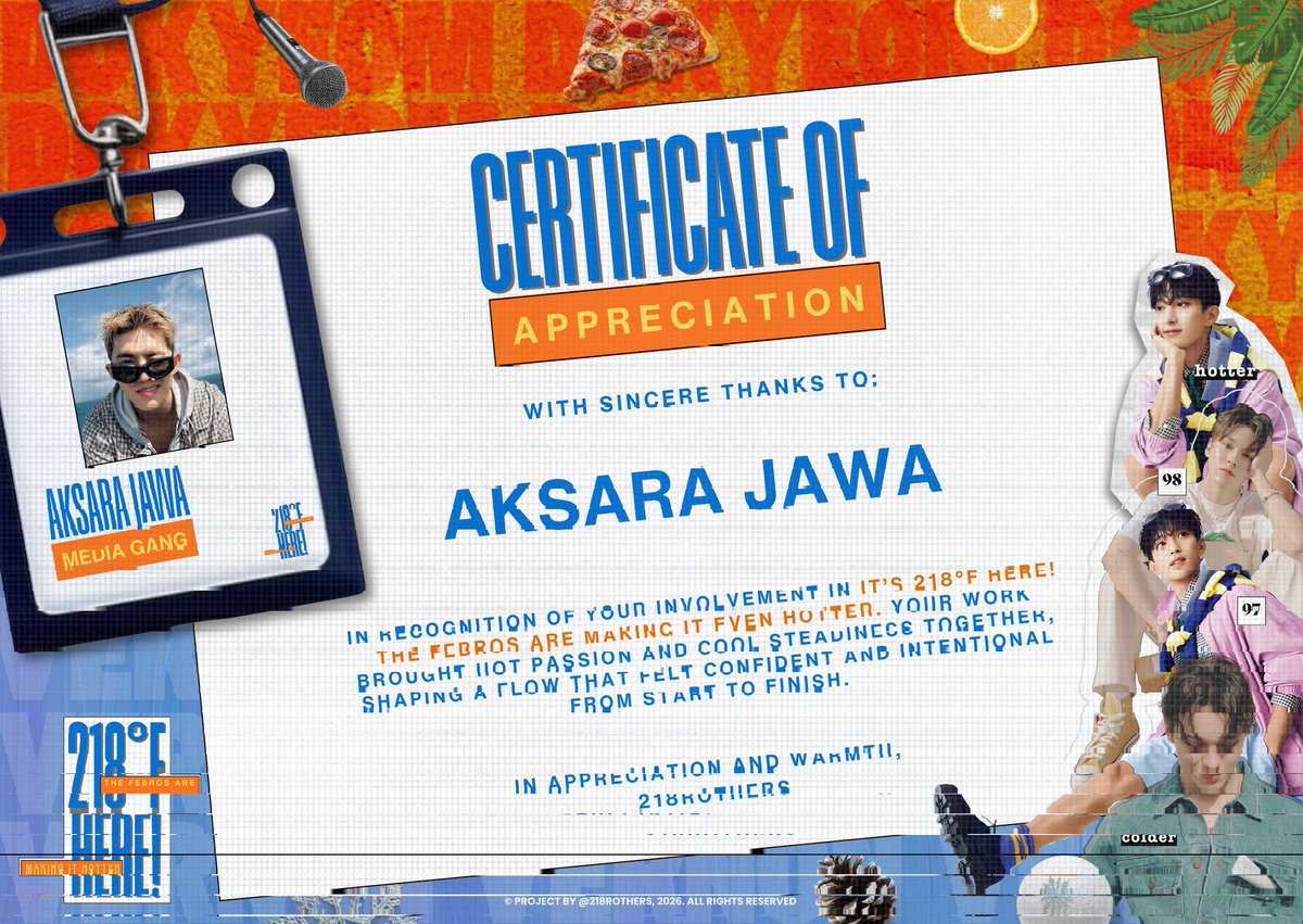 With perfect combination ☕︎ I, Aksara Jawa, serving as Media Gang of the Social Squad, leave my presence in 𝗜𝘁’𝘀 𝟮𝟭𝟴°𝗙 𝗛𝗲𝗿𝗲! 𝗧𝗵𝗲 𝗙𝗲𝗯𝗿𝗼𝘀 𝗔𝗿𝗲 𝗠𝗮𝗸𝗶𝗻𝗴 𝗜𝘁 𝗘𝘃𝗲𝗻 𝗛𝗼𝘁𝘁𝗲𝗿. My part rests here where warmth and calm become one. 🎙