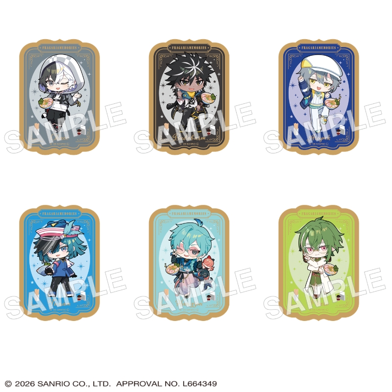 ＼💐#フラメモ展 グッズ紹介💐／

✦ステッカーセット（1種6枚入り）　1,100円（税込）

描き下ろしミニキャライラストのステッカー🍓
各ブーケ6種が1セットになった商品です。

#フラガリアメモリーズ